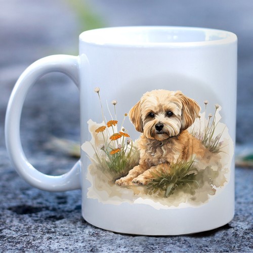 Pet dog mug watercolour - pet, mug,