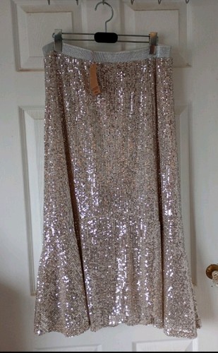 Gallery gold sequin midi skirt - gallery,