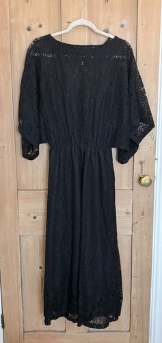 Sz14 lace batwing dress - lace,