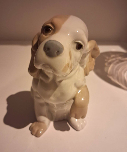 Lladro porcelain dog - lladro,
