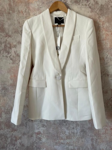 Zara white tuxedo lapel blazer - zara,