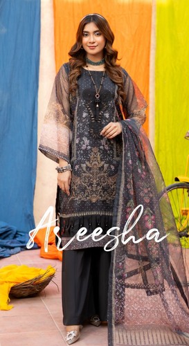 Black organza piece suit - organza,