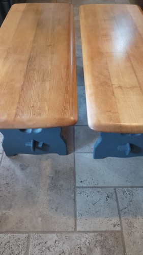 Two benches seating dining - benches,