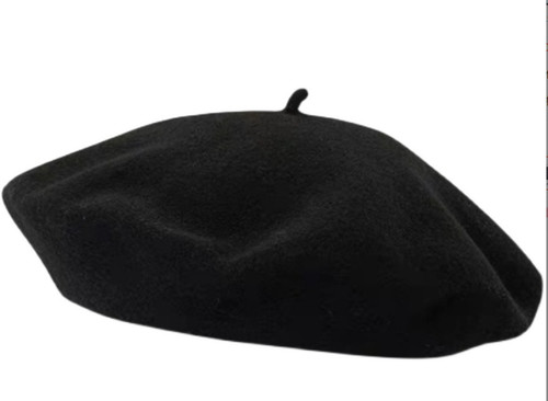 Solid color beret - solid, wool