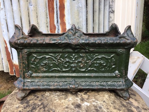 Antique french cast iron green - french,