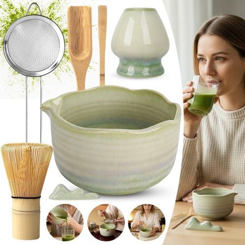 7pcs bamboo tea whisk matcha - whisk,