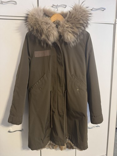 Gorgeous real fur lined khaki - gorgeous,