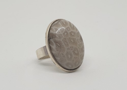 Large oval semi - large, grey