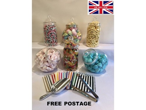 Large plastic sweet jars - plastic,