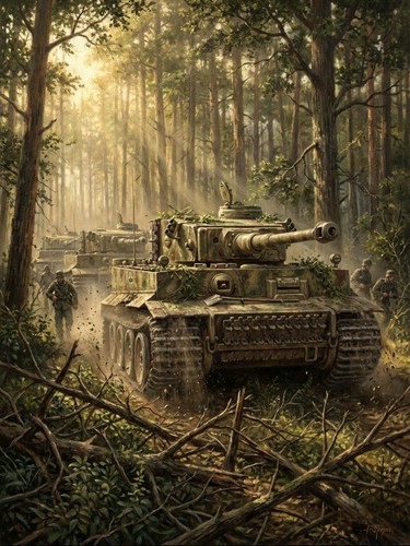 German tiger tank somewhere - tiger,
