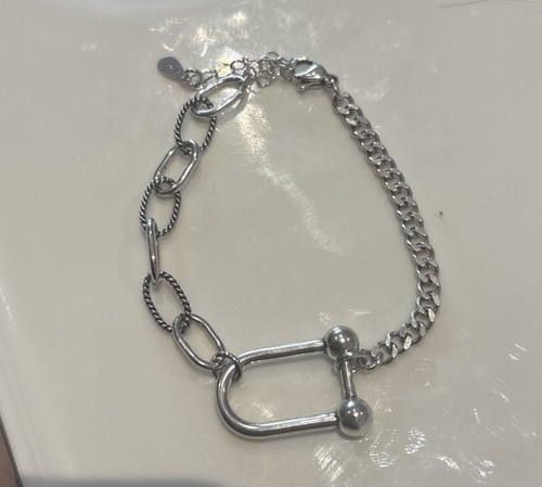 Sterling silver bracelet with - sterling,