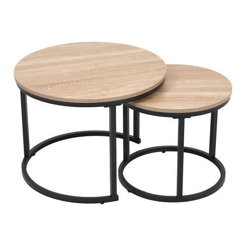 Round nesting coffee table set - round,