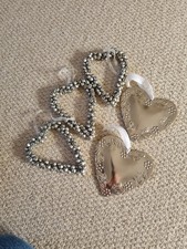 Set silver colour heart - set,