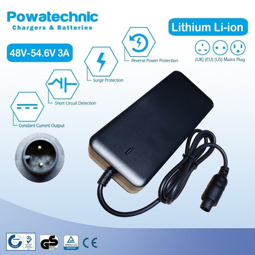Pin charger for - 54.6v, 3-pin