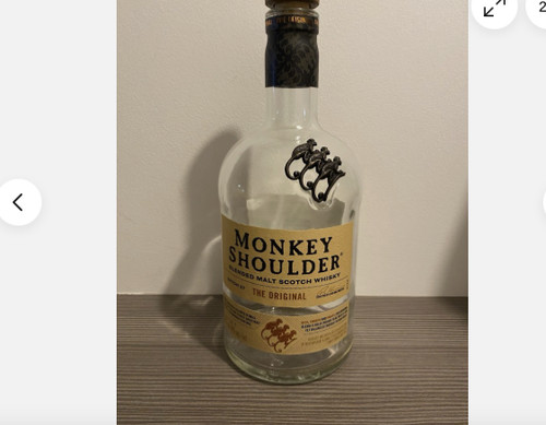 Empty monkey shoulder whiskey - empty,