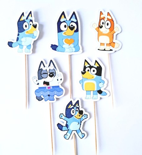 Bluey cupcake toppers - , x6