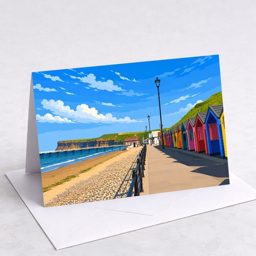 Saltburn beach huts north - beach,