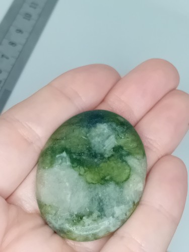 Serpentine worry stone crystal - serpentine,