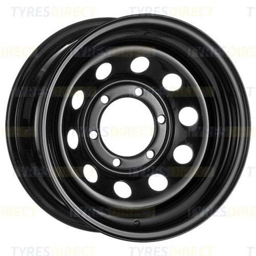 15x7 black modular steel wheel - 15x7,