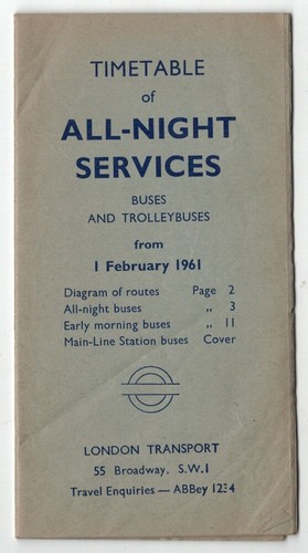 London transport night bus - night,