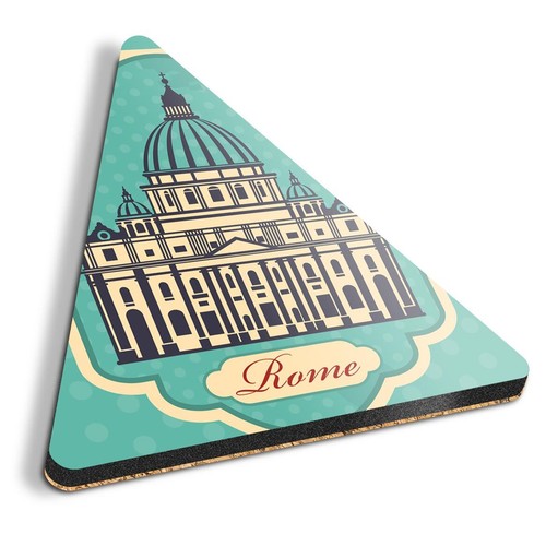 Triangle mdf coaster - mdf, rome