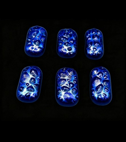 Blue dichroic fused glass - 6,