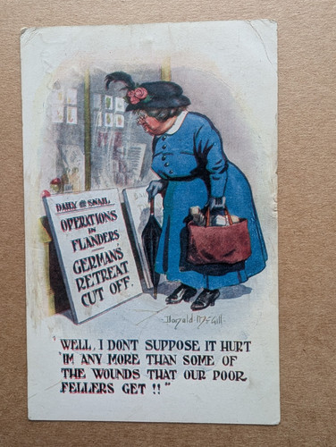 Old postcard ww1 artist - old,