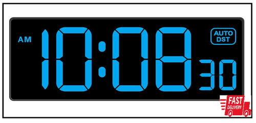 Led wall clock digital - wall,