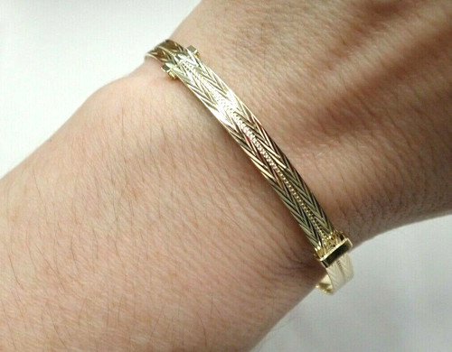Bangle gold 9ct ladies - gold,