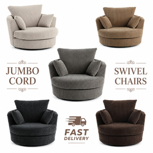 Jumbo cord sofa swivel cuddle - jumbo,