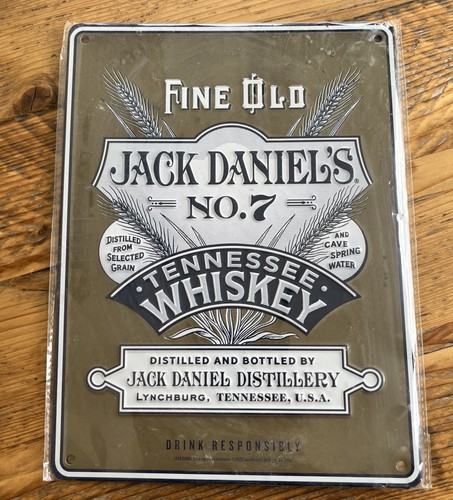 Jack daniels tin sign - sign., bar
