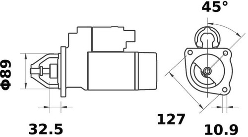 Mahle starter motor - motor, ms
