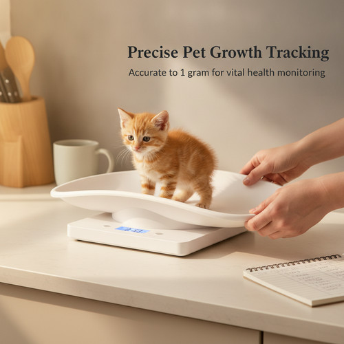 Pet scale with tray for - pet, cats