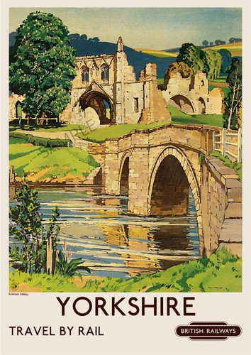 Vintage railway poster - vintage,