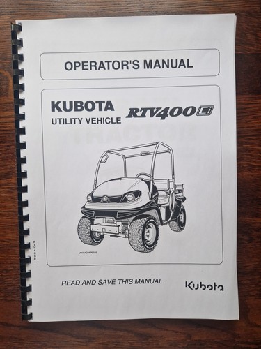 Kubota rtv400 rtv owner - rtv,