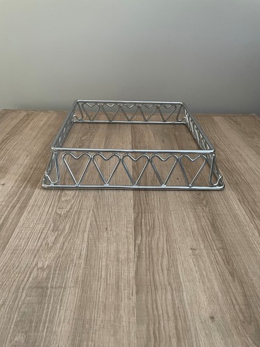 Heart chrome cake stand - chrome,