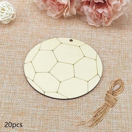 20x football shaped wooden - shaped,
