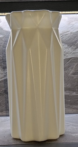 White plastic vase - white, vase,small