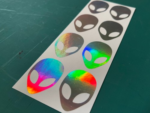 Rainbow holographic alien - rainbow,