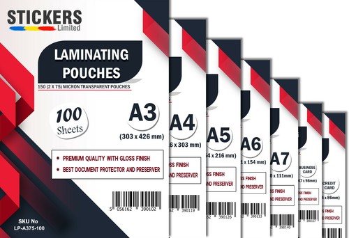 100 laminating pouches all - 100,