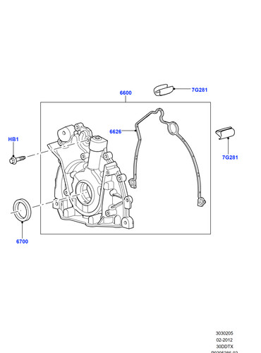 Land rover oil pump seal - pump, range