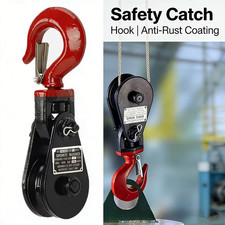 Ton snatch block with hook - 4,