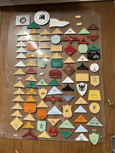 Vintage rally car - rally, badges