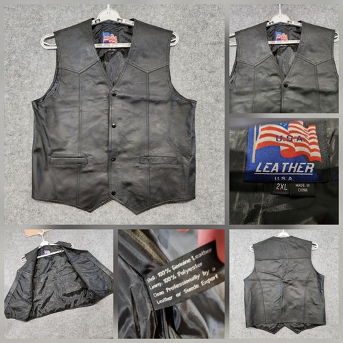 Leather mens 2xl xxl - u.s.a.,