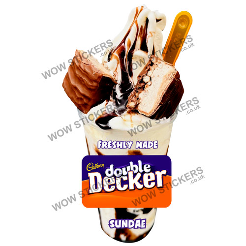Double decker ice cream sundae - double,