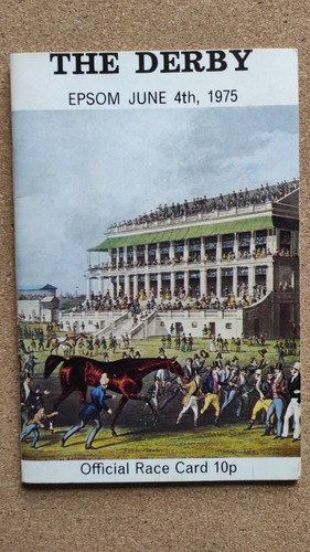 1975 epsom derby race card - 1975,