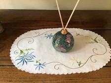 Vintage Oval Hand Embroidered