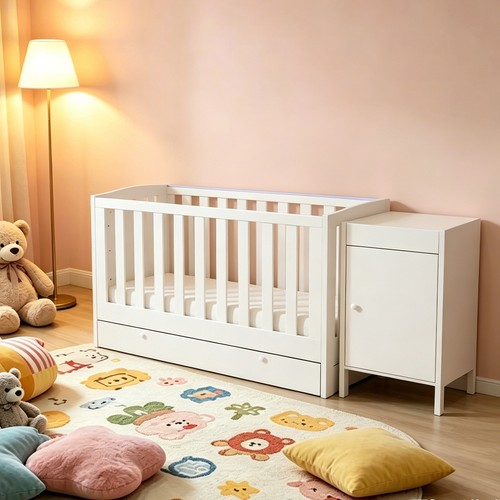 White baby crib storage - baby, w/