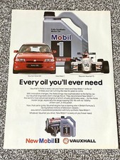 Rare Vintage 1992 Magazine Advert Picture Mobil Oil Vauxhall Astra GSi Ad 90's
