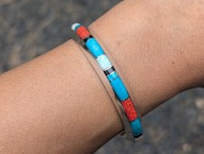 Navajo cuff bracelet signed - cuff,
